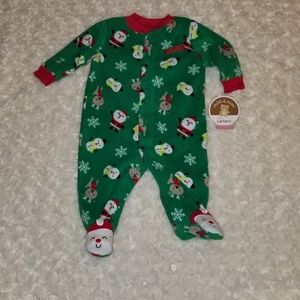 My First Christmas Fleece Footie Pajamas